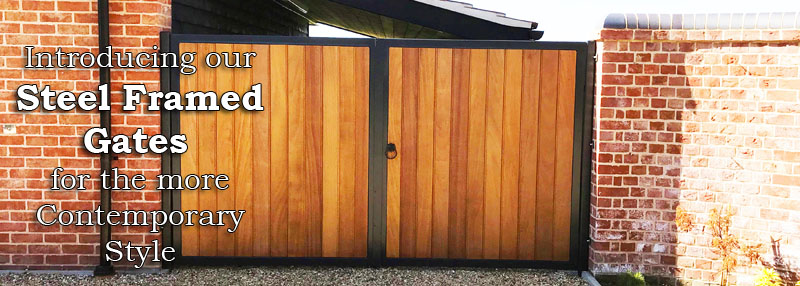 Introducing our Steel Framed Gates for the more Contemporary Style